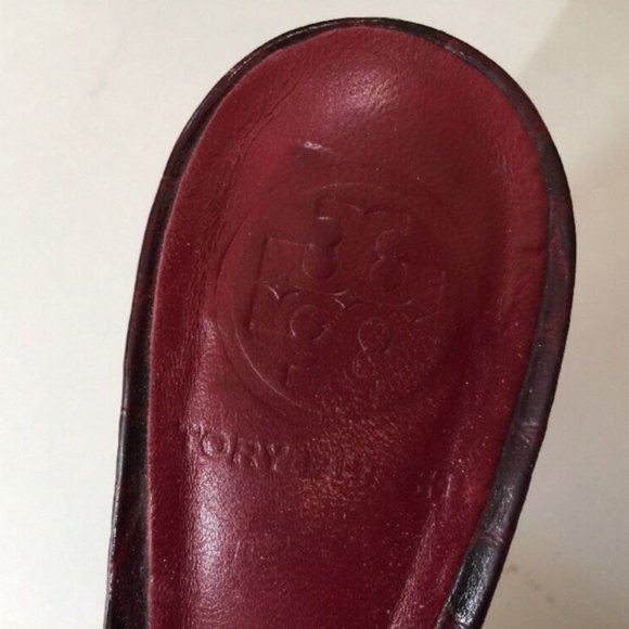 Tory Burch GG Embossed Leather sling back open toe - Picture 3 of 7